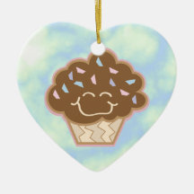 happy little chocolate cupcake christmas ornament