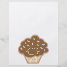 happy little chocolate cupcake flyer design
