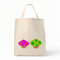 Happy Little Mushrooms Grocery Tote Canvas Bags