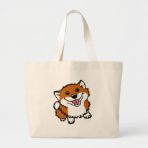 Happy Little Shiba Canvas Bag