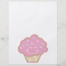 happy little strawberry cupcake flyer