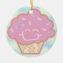 happy little strawberry cupcake christmas ornaments