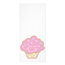 happy little strawberry cupcake rack card design