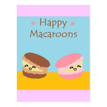 Happy Macaroons Postcard