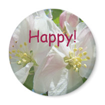 Happy! magnets Spring Apple Blossom Flowers