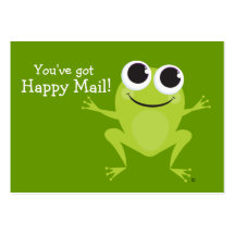 "Happy Mail" Cute frog card - Fun Gift Ideas! Business Card Template
