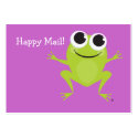 "Happy Mail" Cute frog card - great gifts for kids business cards