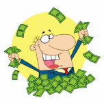 Happy Man with Cash Photo Sculptures