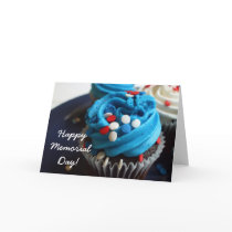 Happy Memorial day cupcakes greeting card