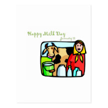 Happy Milk Day January 11 Postcards