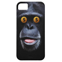 Happy Money Eyes Chimp iPhone 5 Case