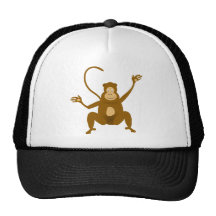 Happy monkey cartoon hats