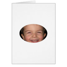 Happy Monkey Oval Greeting Card