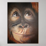 Happy Monkey Secret Thought Oil Painting Poster posters