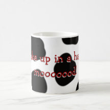 Happy Moooood mug by Tracey Smith Studios