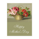 Happy Mother's Day Flower Basket postcards