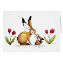 Happy Mothers Day Mummy Hare Greeting Cards