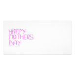 Happy Mothers Day.  Pink Letters. Custom Photo Card