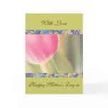 Happy Mother's Day Poem card, stunning Pink Tulip