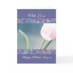 Happy Mother's Day Poem card, Tulips Butterflies