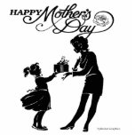 Happy Mothers Day Silhouette photo sculptures