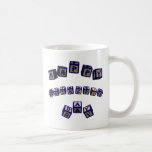 Happy Mother's Day toy blocks in blue. Coffee Mugs