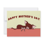 Happy Mother's Day w/ Rochelle The Cat Postcard invitations