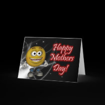 Happy Mothers Day With Smiley Card
