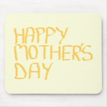 Happy Mothers Day. Yellow. Mouse Mat