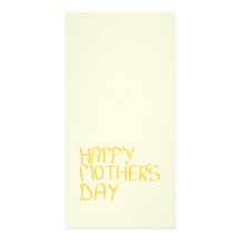 Happy Mothers Day. Yellow. Picture Card