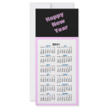 Happy New Year 2011 calendar rack cards