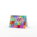 Happy New Year 2011 Card 3D Colour Pattern