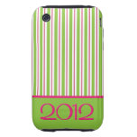 Happy New Year 2012 lime pink 3G Tough iPhone 3 Tough Covers