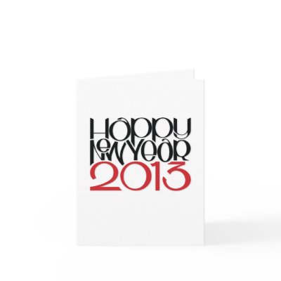 Logo Design 2013 on Happy New Year 2013 Black Red Note Card P137199828961663389bfrh3 400