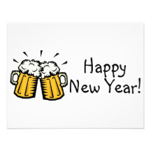 Happy New Year Beer Personalized Invitations