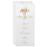 Happy New Year Bookmark Template rack cards