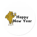Happy New Year Bull And Beer stickers