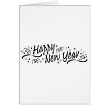 Happy New Year Celebration Greeting Card