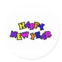 Happy New Year Color 4 stickers
