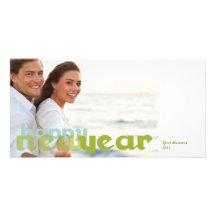 Happy New Year Corporate Photo Postcard Photo Greeting Card