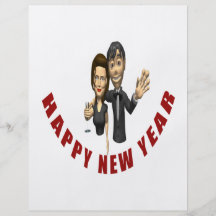 Happy New Year Couple Flyers