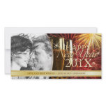 Happy New Year Fireworks personalised photo card