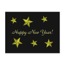 "Happy New Year!" - Gold Stars [2] Post Card
