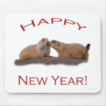 Happy New Year Kiss mousepads