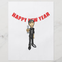 Happy New Year Man Custom Flyer