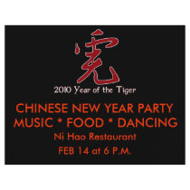 Happy New Year of the Tiger 2010 Custom Flyer