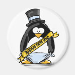 Happy New Year Penguin Refrigerator Magnets