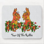 Happy New Year Rabbits Mousepad