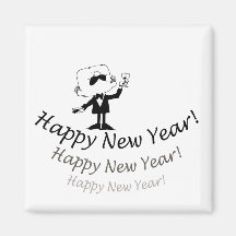 Happy New Year Refrigerator Magnets