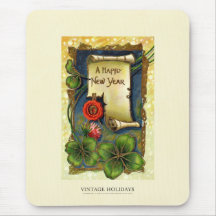 Happy New Year Scroll Mouse Pad